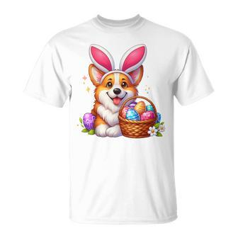 Corgi Bunny Ears Easter Day Cute Dog Puppy Lover Boys Girls T-Shirt - Seseable