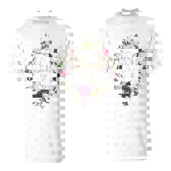 Corona De Flores Para Novia Con Texto Bride To Be Camiseta unisex - Regaloses