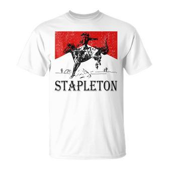 Cowboy Stapleton First Name Personalized Birthday T-Shirt - Seseable