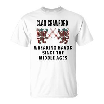 Crawford Scottish Tartan Scotland Family Clan Name T-Shirt - Seseable