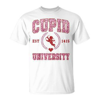 Cupid University Est 1415 Valentine Couple Boys Girls T-Shirt - Monsterry