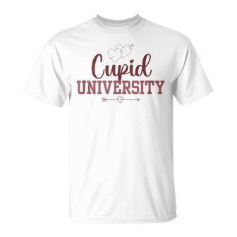 Cupid University Valentine's Day Hearts And Love Wedding T-Shirt - Monsterry DE