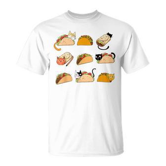 Cute Burrito Taco Cat Cinco De Mayo Taco Tuesday Cat Lovers T-Shirt | Mazezy UK