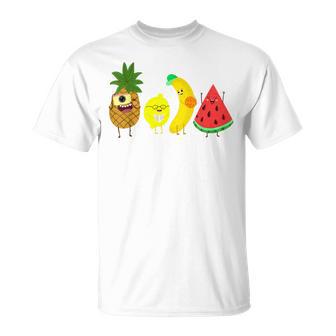 Cute Fruit Friends Family Summer Party T-Shirt - Monsterry UK