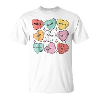 Cute Heart Valentines Day Love Special Education Teacher T-Shirt - Monsterry