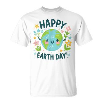 Cute Planet Earth Day Birthday Happy Earth Day 2024 T-Shirt | Mazezy