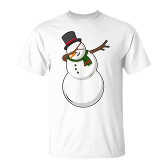 Dabbing The Dobby Snowman Holiday Christmas T-Shirt - Monsterry UK