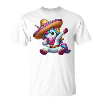 Dabbing Unicorn Guitar Cinco De Mayo Maracas Music Mexican T-Shirt - Monsterry AU
