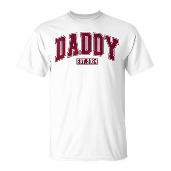 Dad Est 2024 First Dad Father's Day 2024 New Daddy T-Shirt - Thegiftio UK