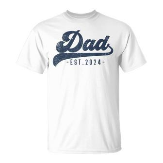 Dad Est 2024 Dad To Be New Daddy T-Shirt | Mazezy AU