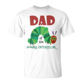 Dad Of Hungry Caterpillar Cute Caterpillar Birthday T-Shirt - Monsterry