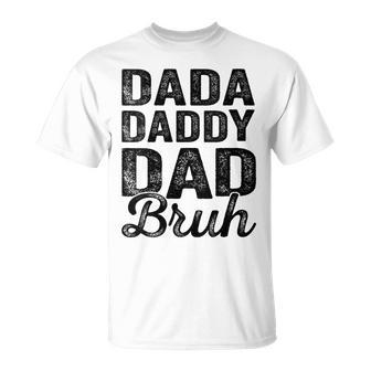 Dada Daddy Dad Bruh Vintage Father's Day Dad Men T-Shirt - Seseable