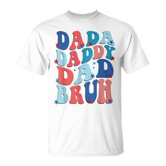 Dada Daddy Dad Bruh Patriotic Dad Fathers Day 4Th Of July T-Shirt - Thegiftio UK