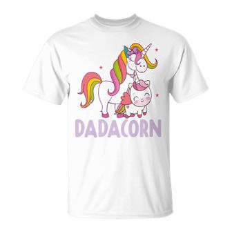 Dadacorn Einhorn Papa Und Baby Weihnachten Papa T-Shirt - Geschenkecke