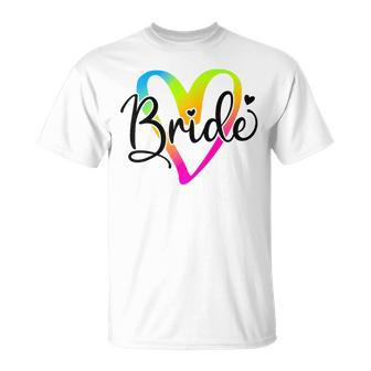 Damen Braut 2024 Junggesellinnenabschied Regenbogen Braut To Be Hochzeit T-Shirt - Geschenkecke