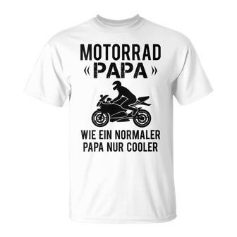 Damen Sportbike Motorradfahrer Spruch Herren Motorrad Papaater Mit-Ausschnitt T-Shirt - Geschenkecke