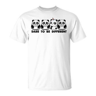 Dare To Be Different Pandicorn Kawaii T-Shirt - Monsterry