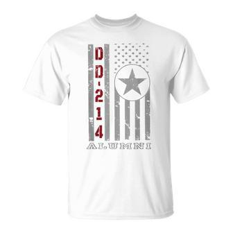 Dd214 Alumni Vintage American Flag Veteran T-Shirt - Monsterry