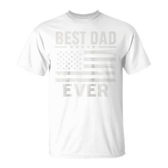 Der Beste Papa Aller Zeiten Imintage-Stil Mit Us-Amerikanischer Flagge Zumatertag Raglan T-Shirt - Geschenkecke