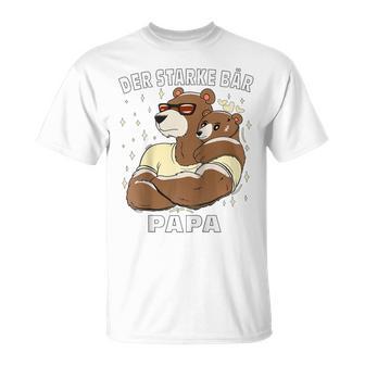 Der Starke Bär Papaatertag Männertag Bärater Papa Raglan T-Shirt - Geschenkecke