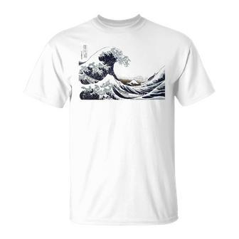 Die Große Welle Vor Kanagawa Hokusai T-Shirt - Seseable