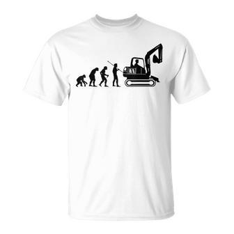 Digger Evolution Construction Machine Guide Digger Drivers T-Shirt - Thegiftio UK