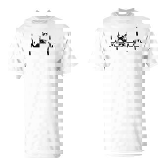 Diseño De Gato Con Latido Del Corazón Gato De Carey Camiseta unisex - Regaloses