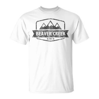 Distressed Altitude Mountain Beaver Creek Colorado T-Shirt - Monsterry