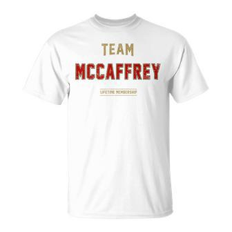 Distressed Team Mccaffrey Proud Family Surname Last Name T-Shirt - Seseable