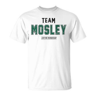 Distressed Team Mosley Proud Family Surname Last Name T-Shirt - Seseable