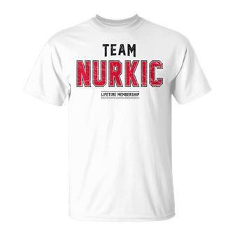 Distressed Team Nurkic Proud Family Surname Last Name T-Shirt - Seseable