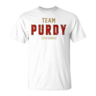 Distressed Team Purdy Proud Family Surname Last Name T-Shirt - Seseable