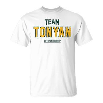 Distressed Team Tonyan Proud Family Surname Last Name T-Shirt - Seseable