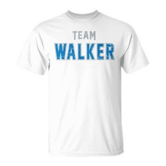 Distressed Team Walker Proud Family Last Name Surname T-Shirt - Seseable