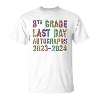Diy Eighth Grade Autographs 2024 Last Day Signature T-Shirt - Monsterry