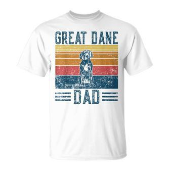Dog Dad Vintage Great Dane Dad T-Shirt - Monsterry