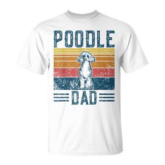 Dog Dad Vintage Poodle Dad T-Shirt - Monsterry DE