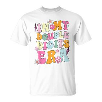 In My Double Digits Era Retro 10 Year Old 10Th Birthday Girl T-Shirt | Mazezy CA
