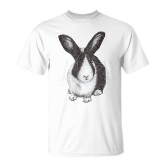 Dutch Bunny Rabbit Drawing T-Shirt - Monsterry