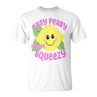 Easy Peasy Lemon Squeezy Fun Summertime Lemonade Lover T-Shirt - Monsterry DE