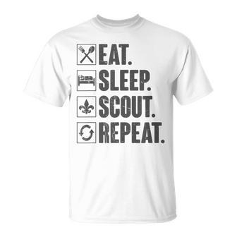 Eat Sleep Scout Repeat Scouting Lover T-Shirt - Monsterry AU