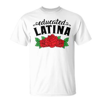Educated Latina Graduate Latina Graduation Day Grad Mexicana T-Shirt - Monsterry CA