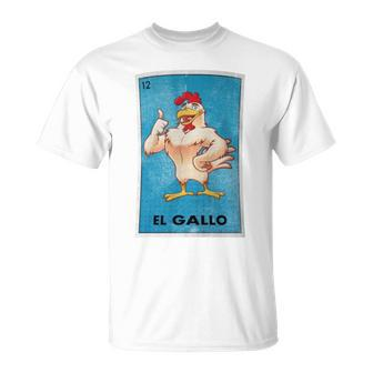 El Gallo Lottery Tradicional Vintage Rooster T-Shirt - Monsterry