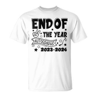 End Of The Year Autographs 2023-2024 Last Day Of School T-Shirt - Seseable