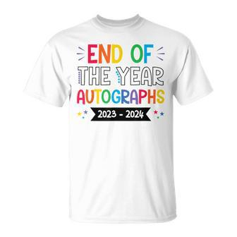 End Of The Year Autographs 20232024 Last Day Of School T-Shirt - Monsterry AU
