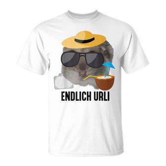 Endlich Urli X Sad Hamster Meme Party Ferien Urlaub Sommer T-Shirt - Geschenkecke