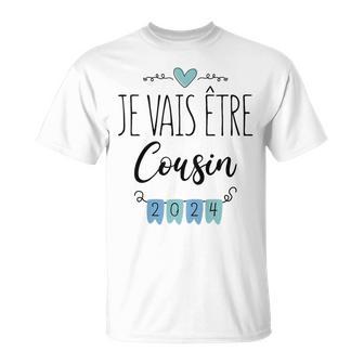 Enfant Annonce Grossesse Futur Cousin Bébé Jeais Être Cousin 2024 T-Shirt - Cadeauxyz