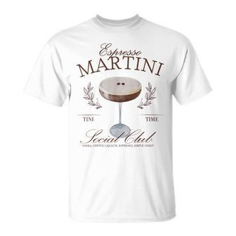 Espresso Martini Social Club Cocktail Bachelorette T-Shirt - Monsterry UK