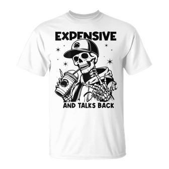 Expensive Difficult And Talks Back Fathers Day On Back T-Shirt - Thegiftio UK