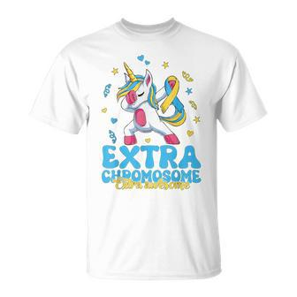 Extra Chromosome T21 Down Syndrome Day Awareness Unicorn T-Shirt - Seseable